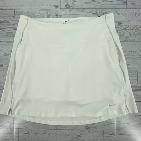 Nike Women's Dri-Fit Victory Skirt Skort, White, UPF 40+, NWT, Sz. L Pickleball - Picture 1 of 14